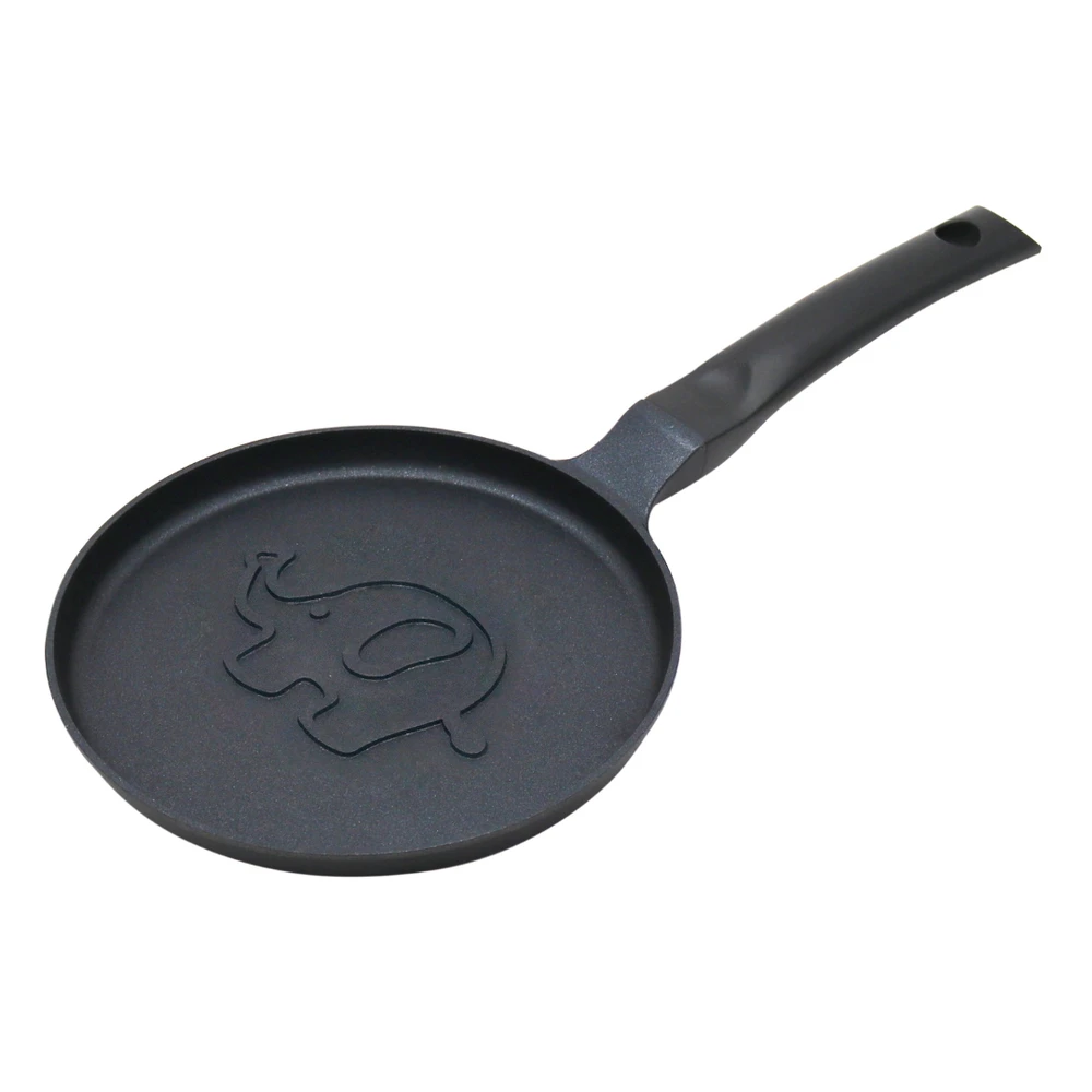 Keptuvė Blynų kepimo forma, dramblio rašto, aliuminio, nelimpanti danga, juoda, 18 cm skersmens, Klausberg, kb-7974