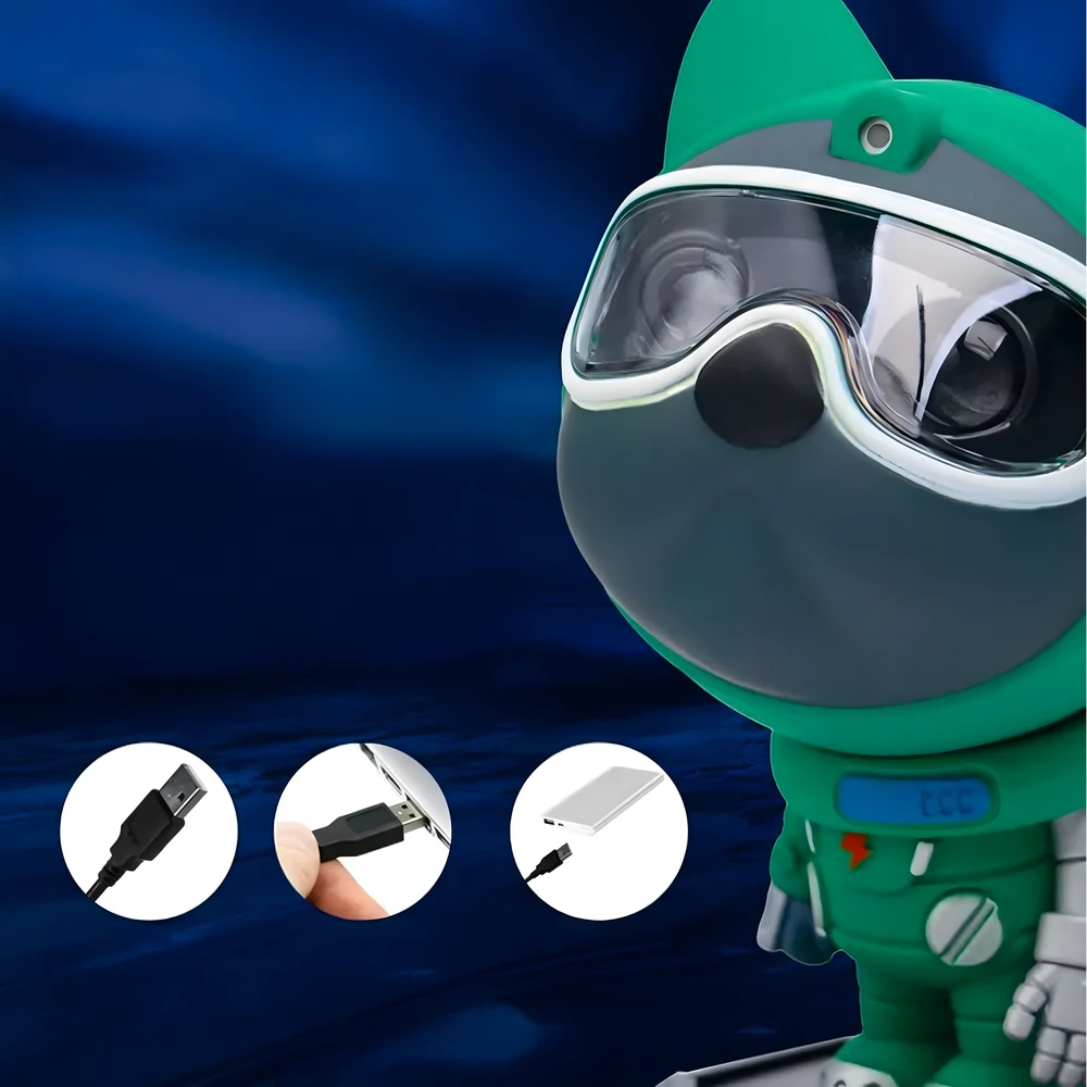 Paw Patrol 360° astronauto LED kosminio lazerinio projektoriaus žvaigždės formos lempa
