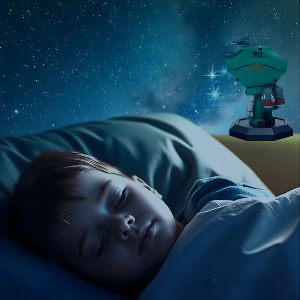 Paw Patrol 360° astronauto LED kosminio lazerinio projektoriaus žvaigždės formos lempa