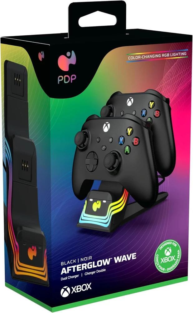 PDP Afterglow Wave dvigubas įkroviklis, juodas, XBOX One