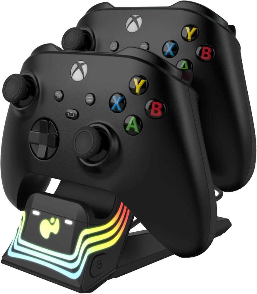 PDP Afterglow Wave dvigubas įkroviklis, juodas, XBOX One