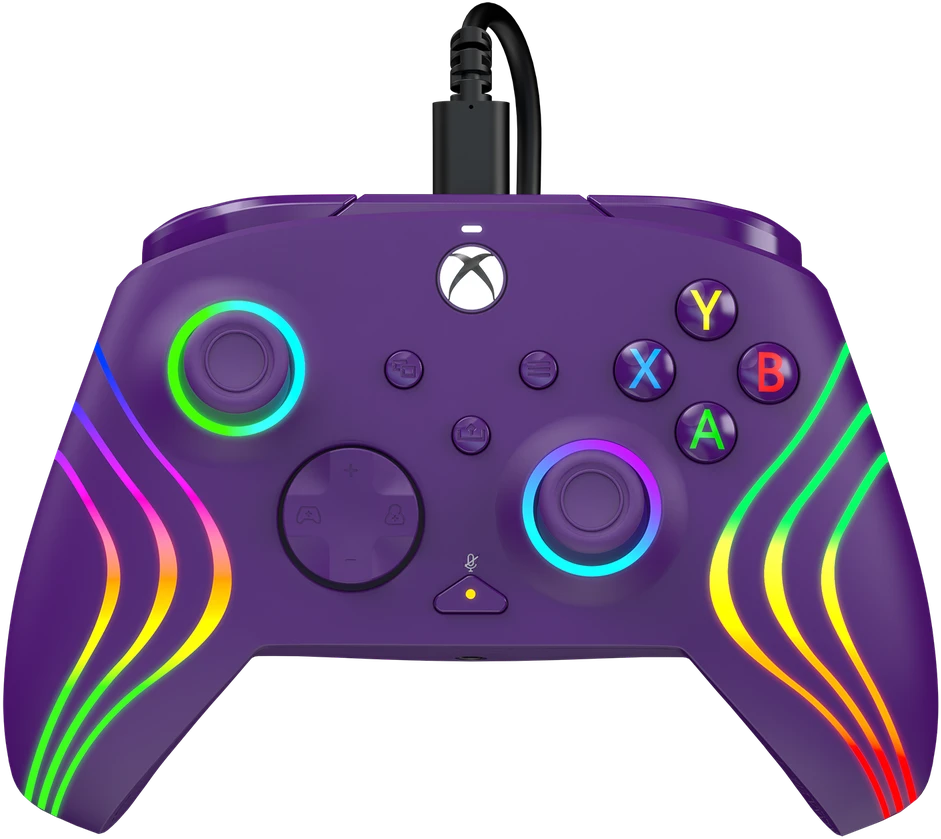 PDP Afterglow Wave Violetinės spalvos laidinis valdiklis skirtas XBOX Serijos X S & PC