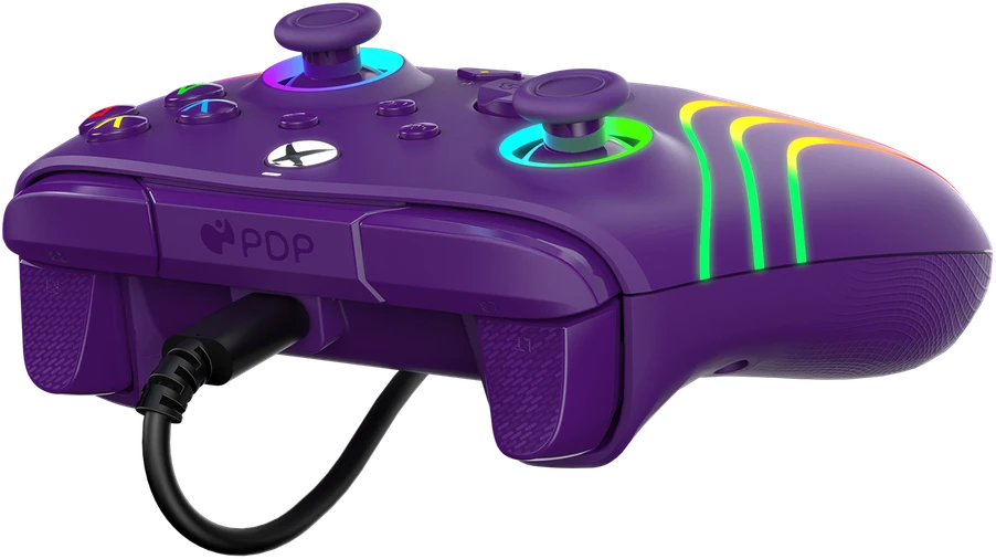 PDP Afterglow Wave Violetinės spalvos laidinis valdiklis skirtas XBOX Serijos X S & PC