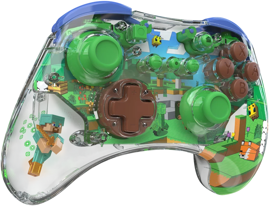 PDP REALMz Belaidis valdiklis skirtas Nintendo Switch - Minecraft Steve -Forest Biome
