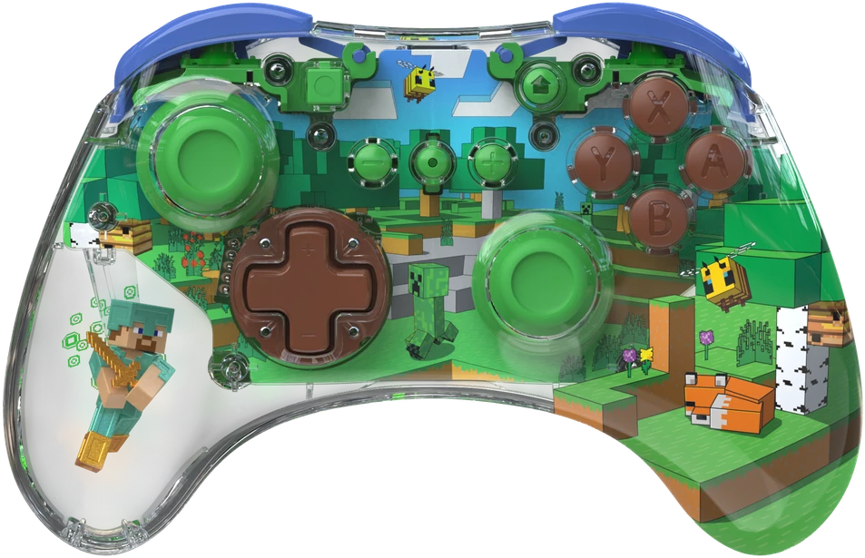 PDP REALMz Belaidis valdiklis skirtas Nintendo Switch - Minecraft Steve -Forest Biome