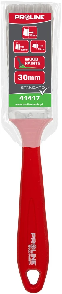 Pędzel, Standartinis plokščias teptukas 30 mm, plastikine rankena, medienai, prolinui