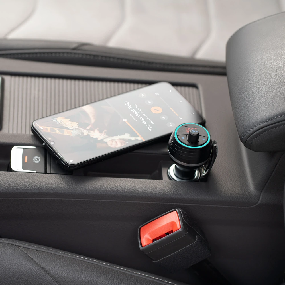 Peiying FM moduliatorius Bluetooth 2xUSB - Juodas