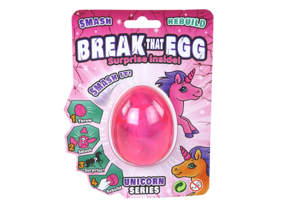 Magiškas vienaragio kiaušinis Lean Toys, rožinis, 6 cm
