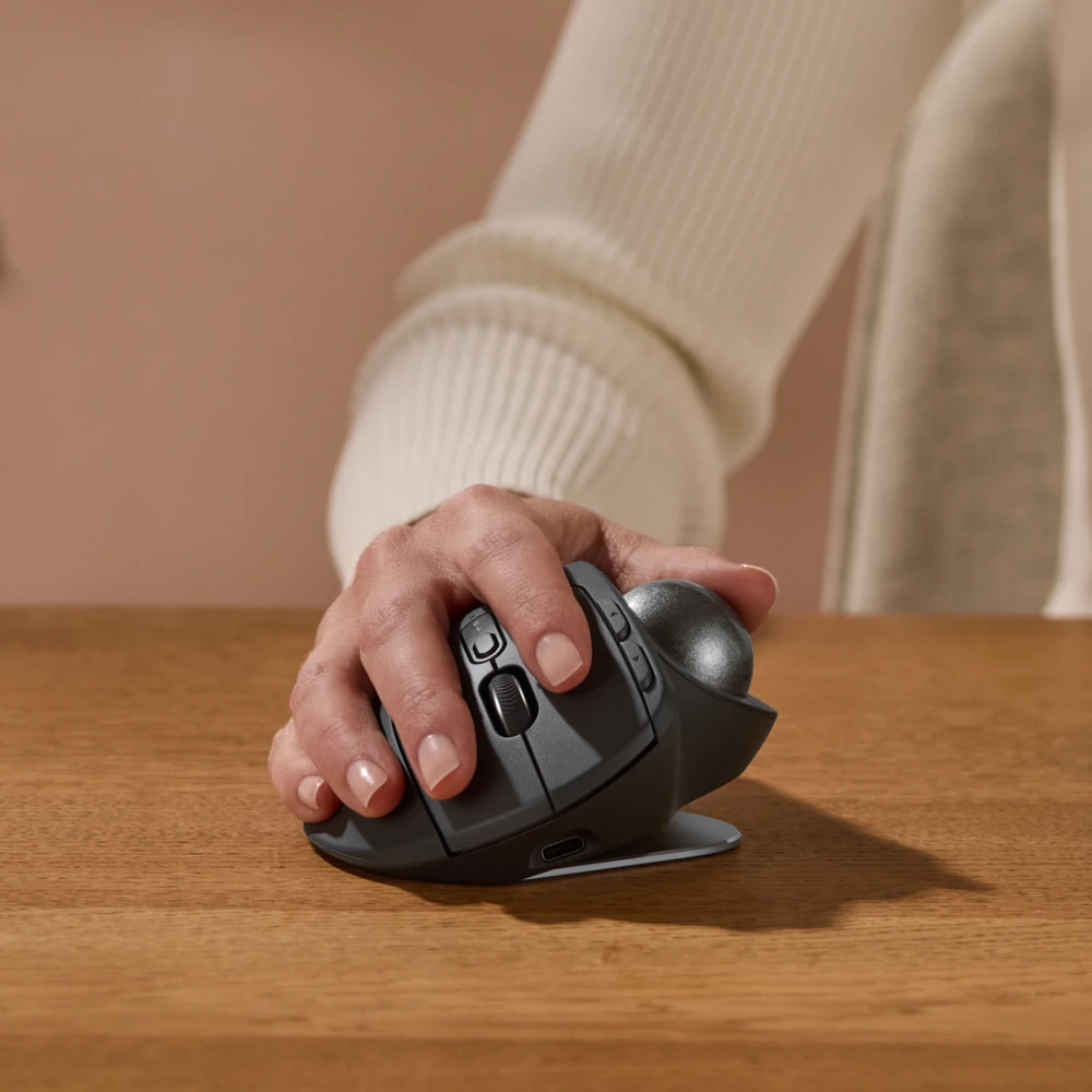 Logitech - MX Ergo S pažangus belaidis kamuoliukas, juodas