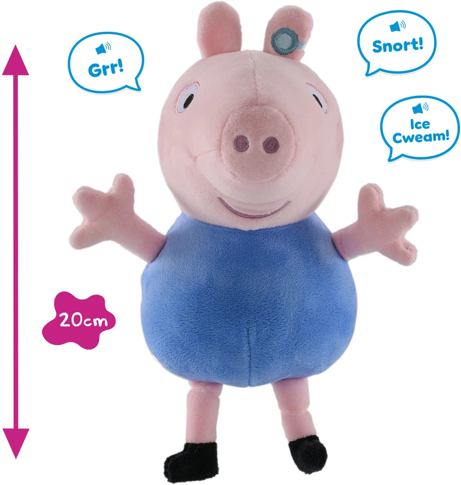 Peppa Pig - pliušinis žaislas 20 CM Kalbantis Džordžas (08495)