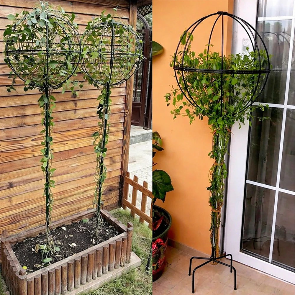 Pergola Sodo pergolės terasos metalinė atrama vijokliniams augalams, rožėms, 50x10 cm, juodos spalvos