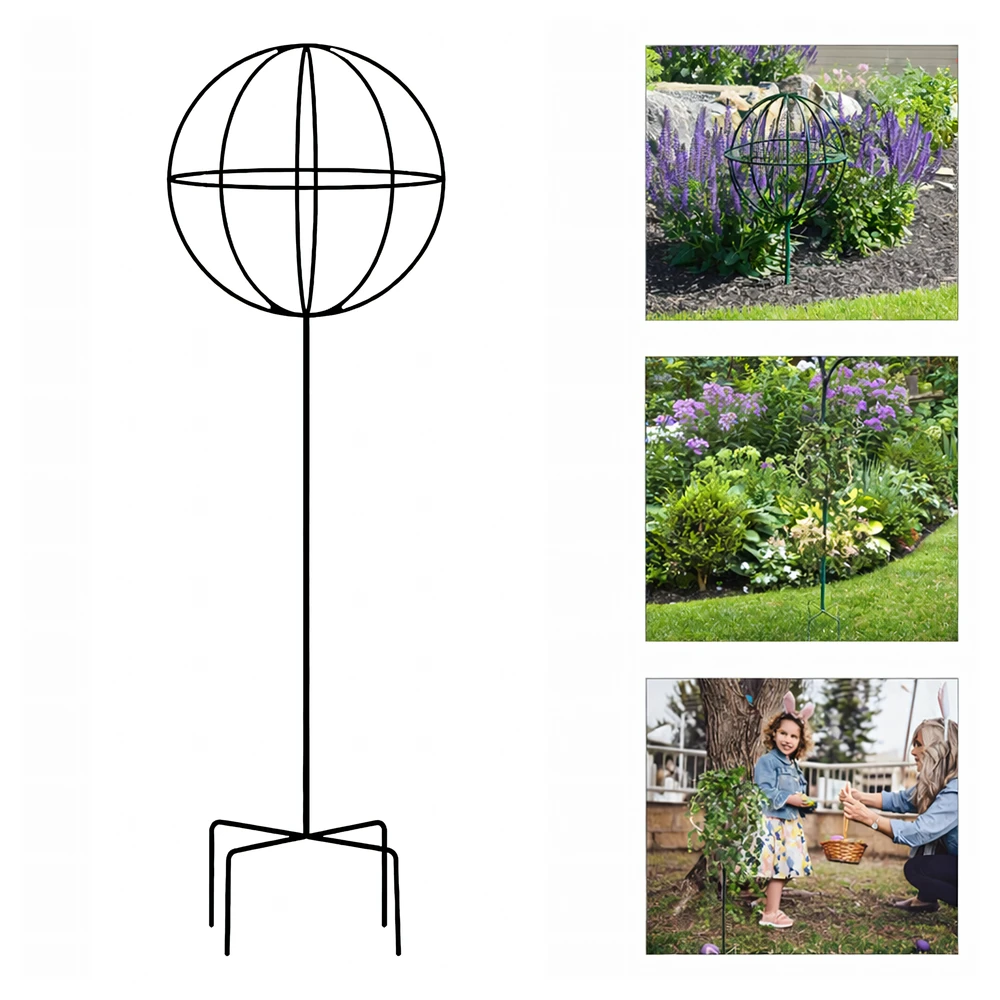 Pergola Sodo pergolės terasos metalinė atrama vijokliniams augalams, rožėms, 50x10 cm, juodos spalvos