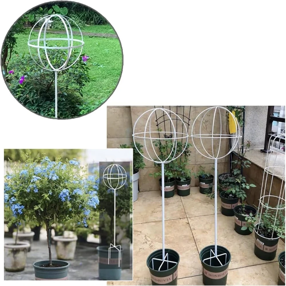 Pergola Sodo pergolės terasos metalinė atrama vijokliniams augalams, rožėms, 50x10 cm, baltos spalvos