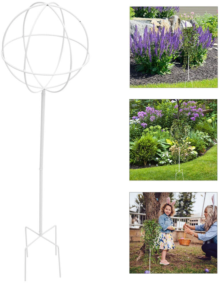 Pergola Sodo pergolės terasos metalinė atrama vijokliniams augalams, rožėms, 50x10 cm, baltos spalvos