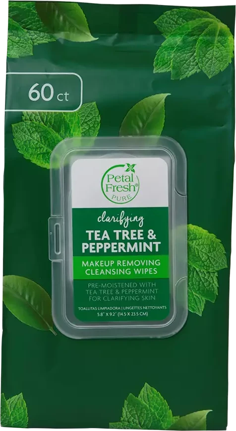 „Petal Fresh“ – grynos arbatmedžio ir pipirmėčių makiažo valymo servetėlės