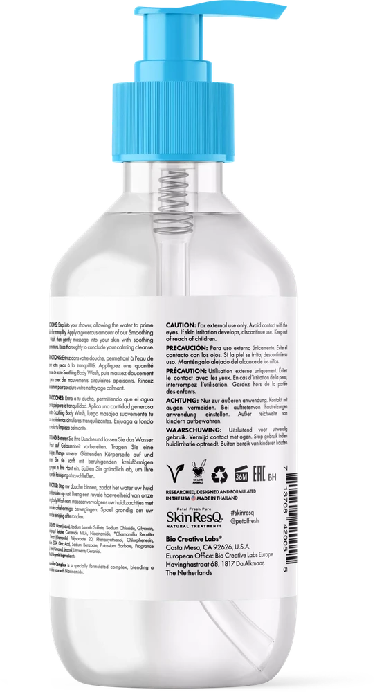 „Petal Fresh“ – odą lyginantis „ResQ“ prausiklis kūnui – 473 ml.