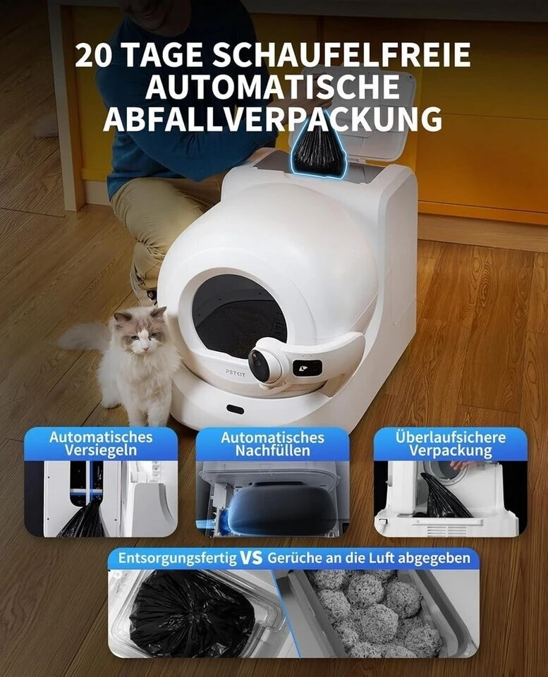 Savaime išsivalantis kačių tualetas-robotas PETKIT Purobot Ultra