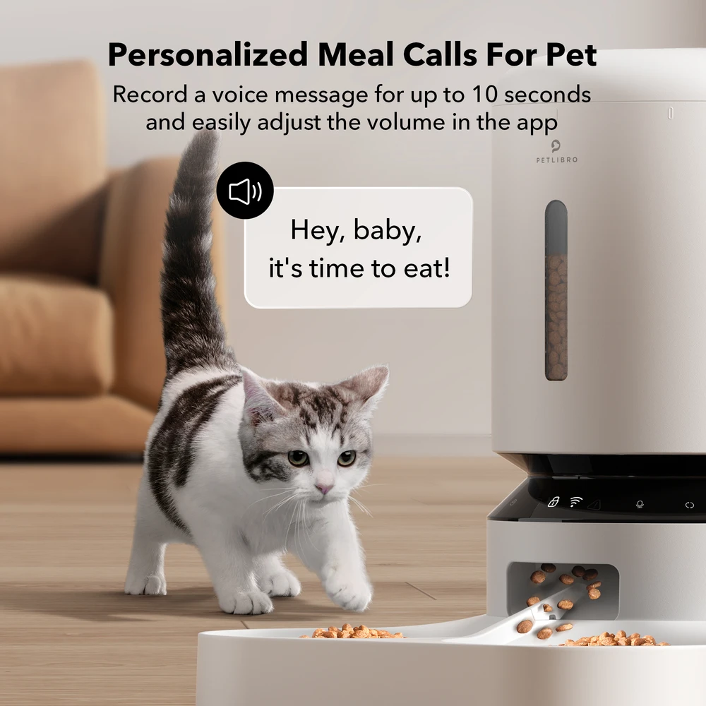 „Petlibro“ – dvigubas maisto padėklas „Granary WiFi“ – baltas – 5 litrų talpa