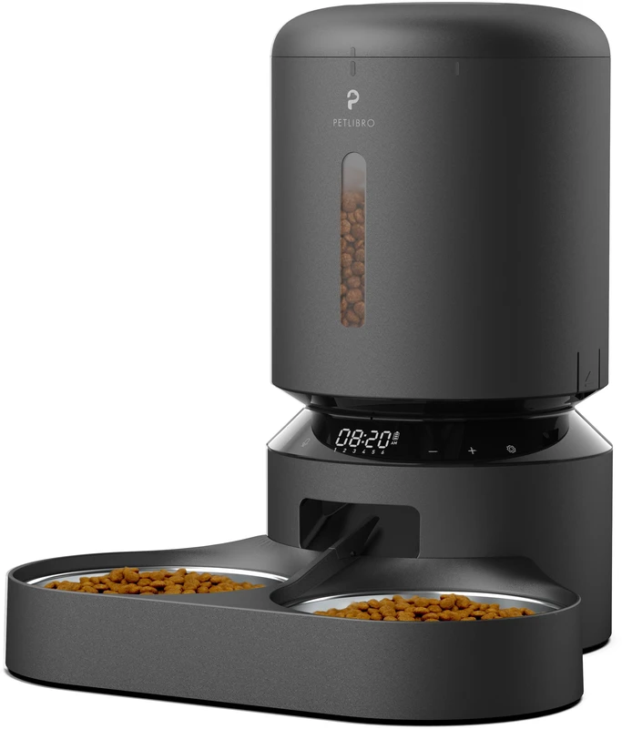 Petlibro - Granary dvigubas maisto padėklas - juodas - 5 l