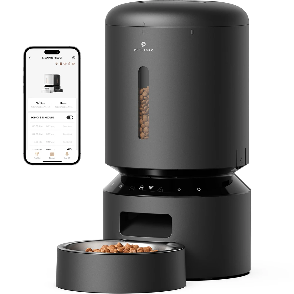 „Petlibro“ – „Granary WiFi“ tiektuvas – juodas – 5 litrų talpos