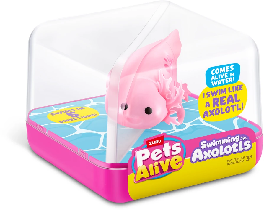 Pets Alive Gyvūnai gyvi - plaukiojantis aksolotlis - rožinis