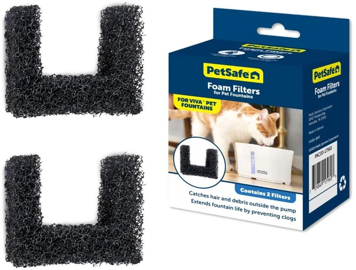 PetSafe Viva putplasčio filtrai – atsarginis dvigubas komplektas, patvari filtravimo sistema Viva fontanui