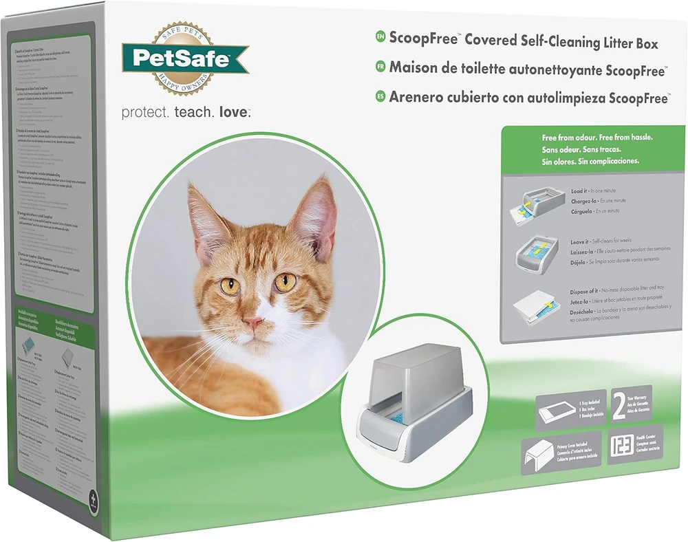 PetSafe ScoopFree® 1,5 kačių kraiko dėžutė su gaubtu