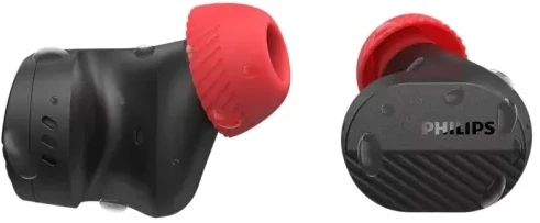 Belaidės ausinės Philips TAA5508BK, Juodos ir raudonos spalvos