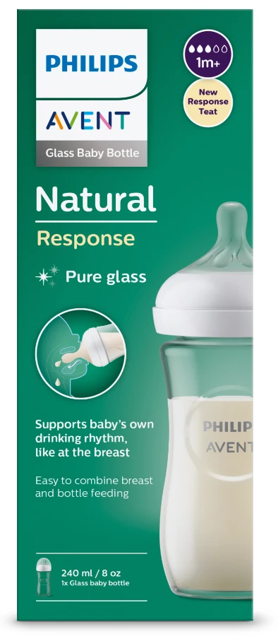 Philips Avent Natural Response stiklinis buteliukas nuo 1 mėnesio 240ml