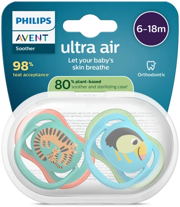 „Philips Avent“ čiulptukas „Ultra Air“, 6–18 mėn., mėlynas / turkio spalvos
