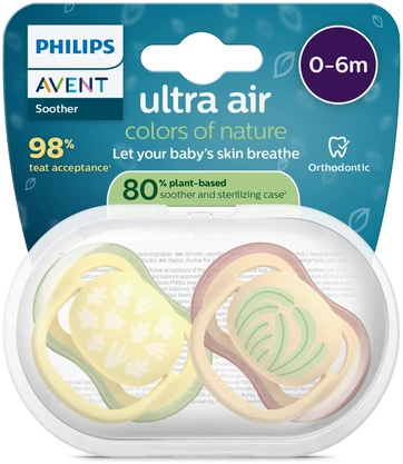 „Philips Avent“ čiulptukas „Ultra Air“, 0–6 mėn., geltonas / oranžinis