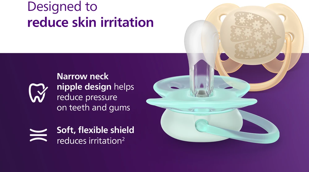 Philips Avent - Itin minkštas čiulptukas, 18+m, lyserød/oranžinė
