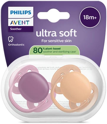 Philips Avent - Itin minkštas čiulptukas, 18+m, lyserød/oranžinė