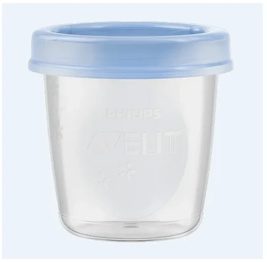 „Philips Avent“ – motinos pieno laikymo puodelis, 180 ml / 6 uncijos, 5 vnt.
