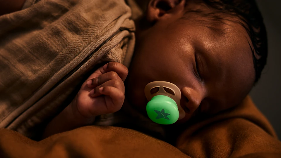 „Philips Avent“ – „Ultra Start“, 0–2 mėn., naktinis, šviesiai rožinis / šviesiai geltonas