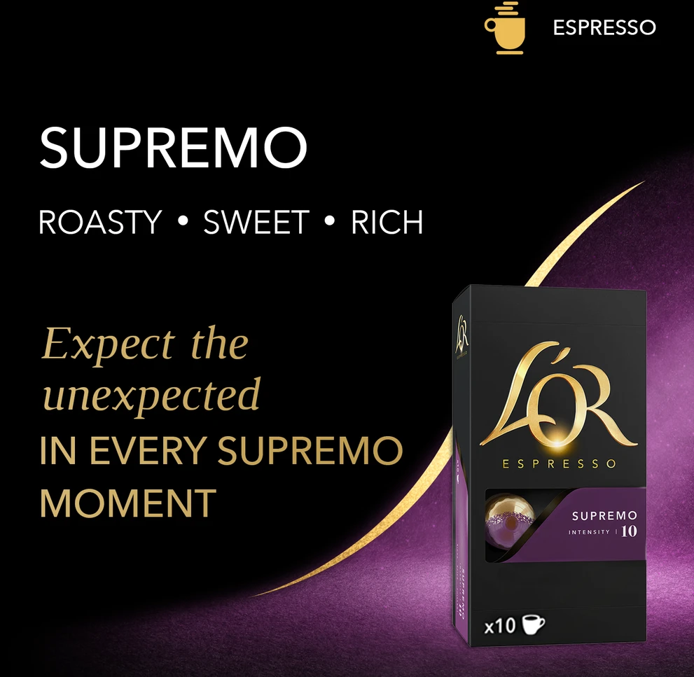 Philips Lorsenseo L'OR kapsulės - Espresso Supremo - kavos kapsulės - 10 vnt.