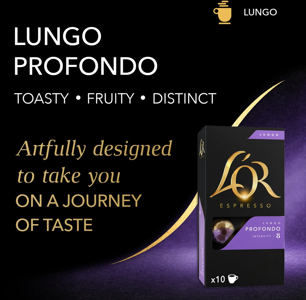 Philips Lorsenseo L'OR kapsulės - Lungo Profondo - Kavos kapsulės - 10 vnt