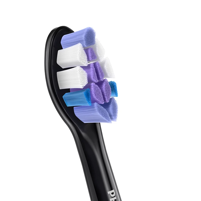 „Philips Sonicare Jautrus“ dantų šepetėlis, juodas, 8 vnt.