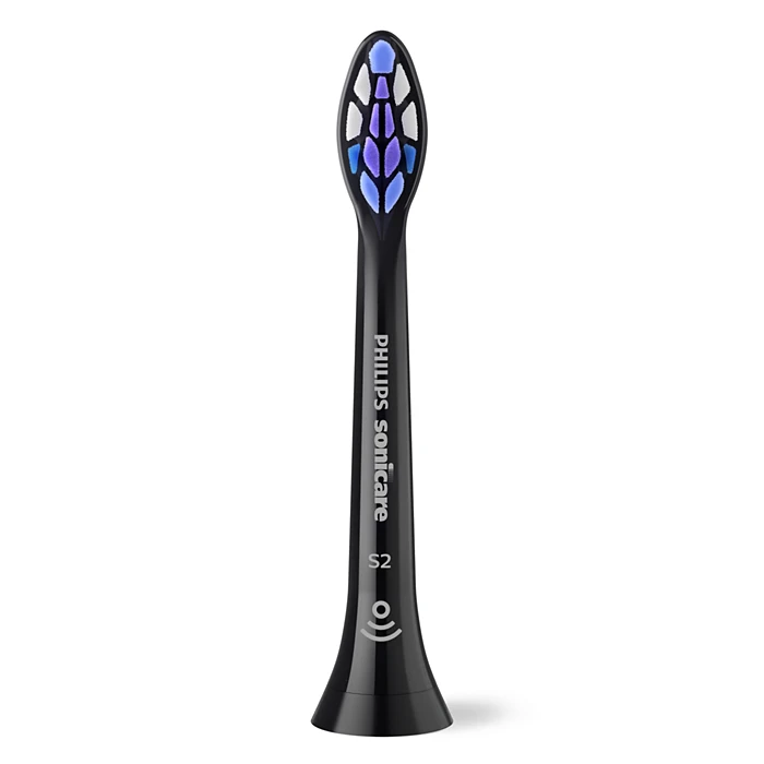 „Philips Sonicare Jautrus“ dantų šepetėlis, juodas, 8 vnt.