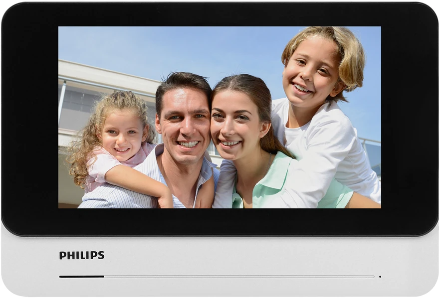 Orno „Philips WelcomeEye AddConnect“ monitorius, LCD 7 colių, belaidis internetas + programėlė telefonui, vartų valdymui, domofonui, skirtas „WelcomeEye“ serijos rinkinių išplėtimui iki dviejų šeimų versijos.