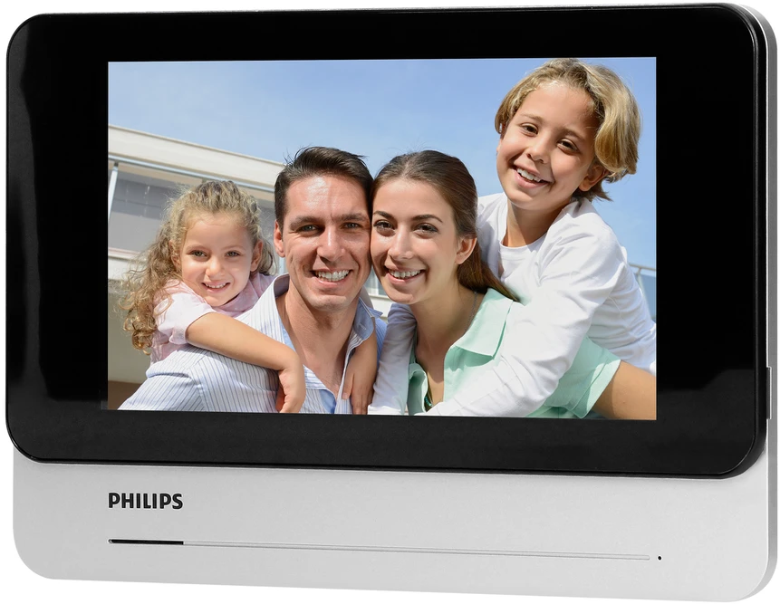 Orno „Philips WelcomeEye AddConnect“ monitorius, LCD 7 colių, belaidis internetas + programėlė telefonui, vartų valdymui, domofonui, skirtas „WelcomeEye“ serijos rinkinių išplėtimui iki dviejų šeimų versijos.