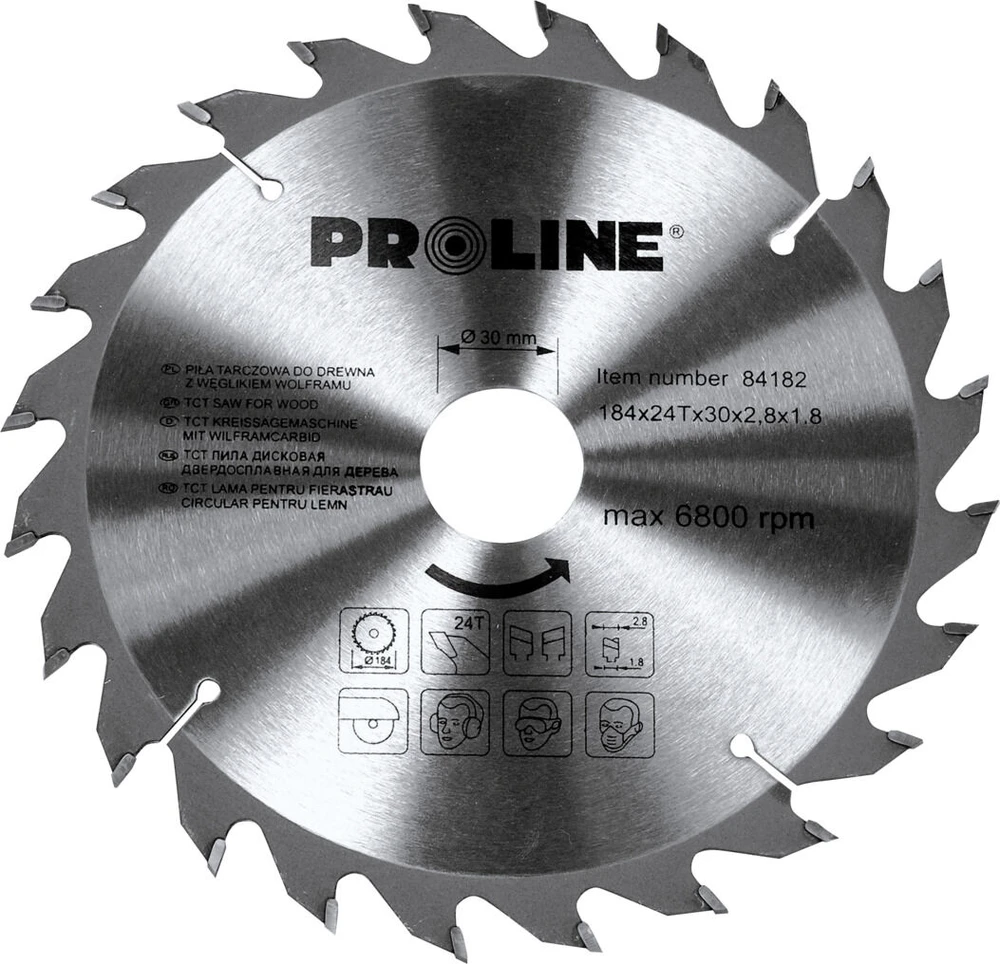 Piła Diskinis pjūklas medienai 184*24t*30/20/16mm proline