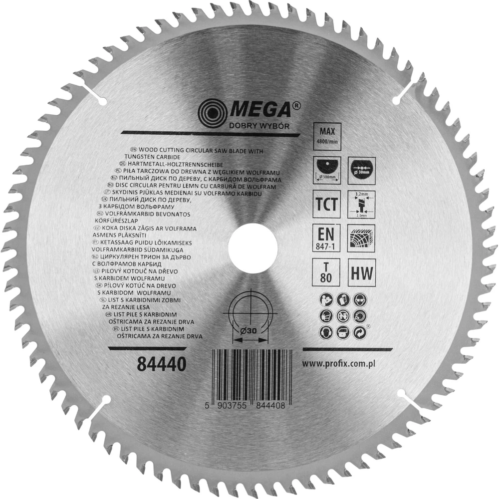 Piła Diskinis pjūklas medienai 300 * 80 mm * 30 mm
