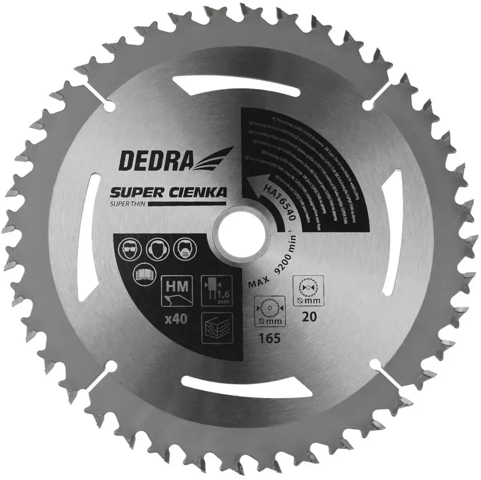 Dedra Diskinis pjuklas SUPER THIN medienai 40 i 210x30x13x18mm