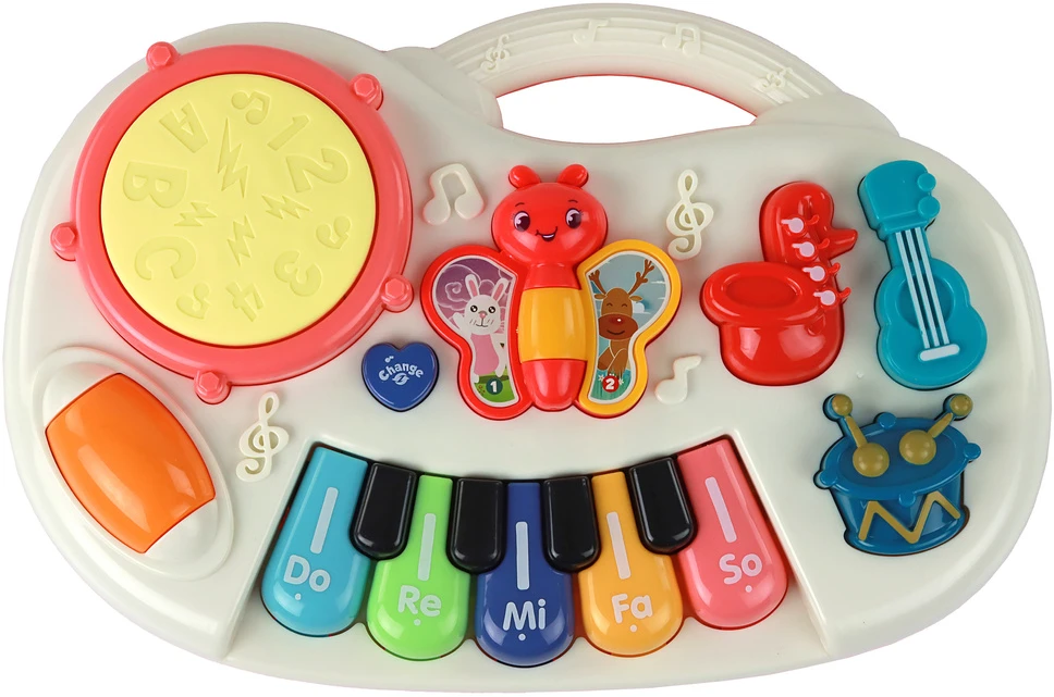 Pianinko Muzikinis fortepijonas Lean Toys vaikams, 29x19x6 cm