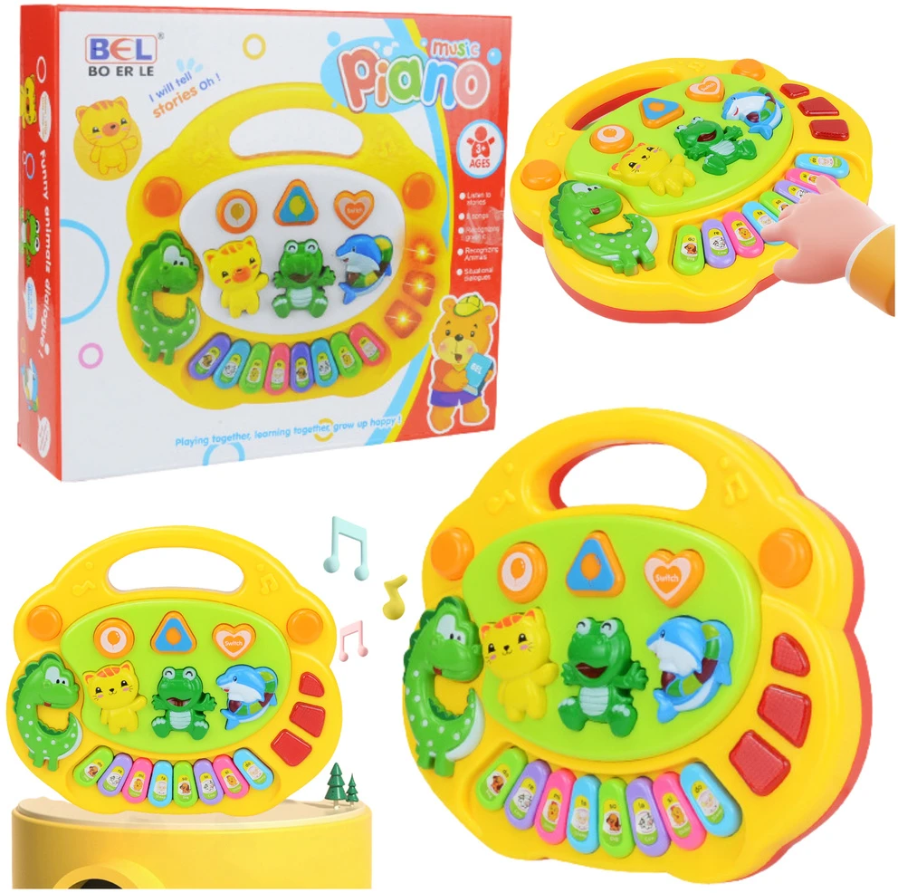 Lean Toys Interaktyvus edukacinis žaidimas fortepijono muzika vaikams