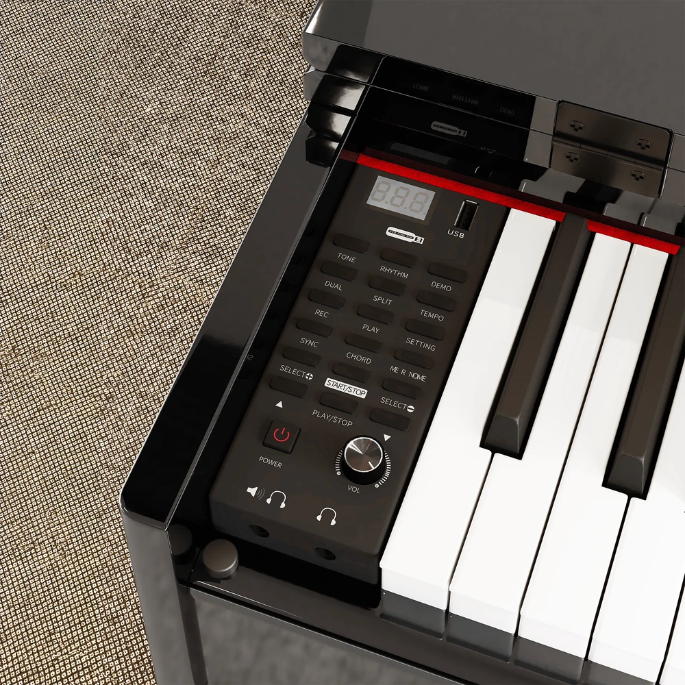Kruger & Matz Pianino KrugerMatz KMDP-135 skaitmeninis pianinas, blizgiai juodas