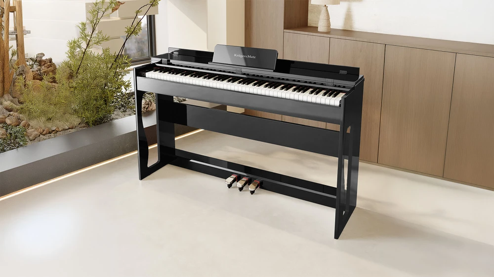 Kruger & Matz Pianino KrugerMatz KMDP-135 skaitmeninis pianinas, blizgiai juodas