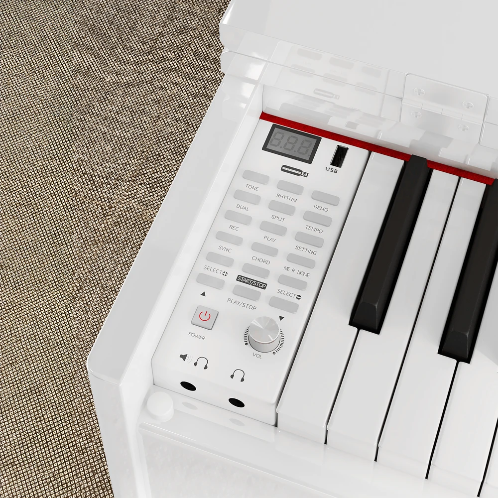 Kruger & Matz Pianino KrugerMatz KMDP-135 skaitmeninis pianinas, blizgiai baltas