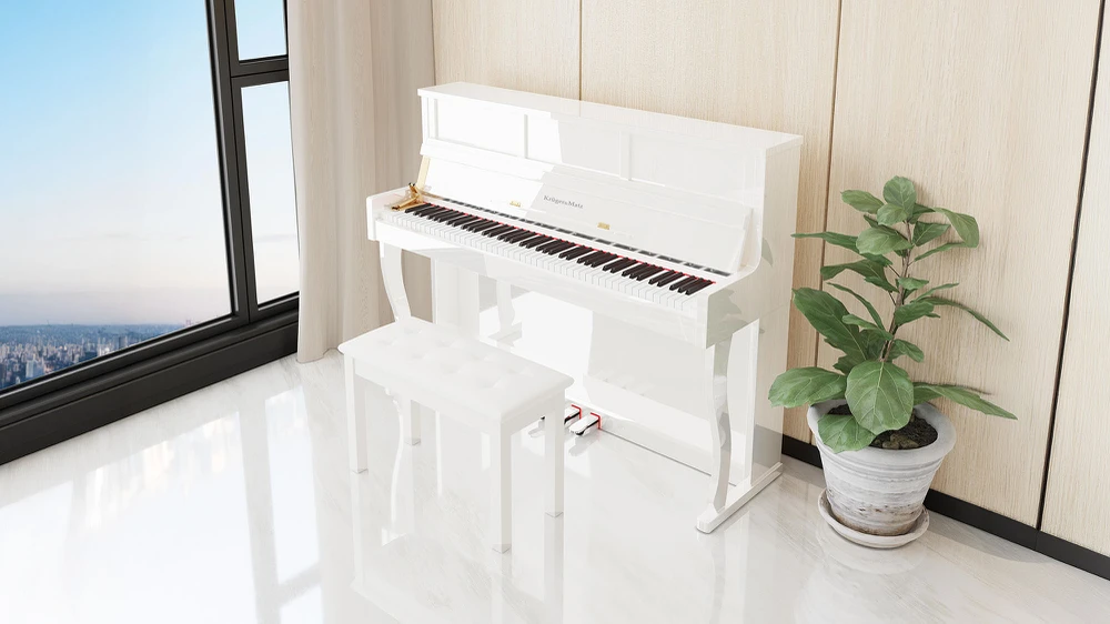 Kruger & Matz Pianino KrugerMatz KMDP-755 skaitmeninis pianinas, blizgiai baltas